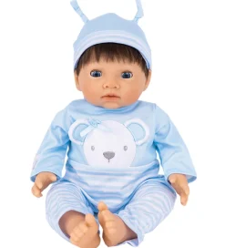 Tiny Treasures Dukke m. Brun Hår - Blue Bear Dukke
