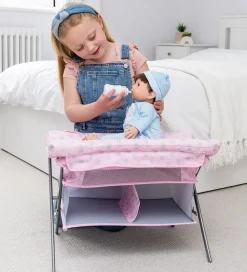 Tiny Treasures Puslebord Til Dukke - Folding Changing Table Cot