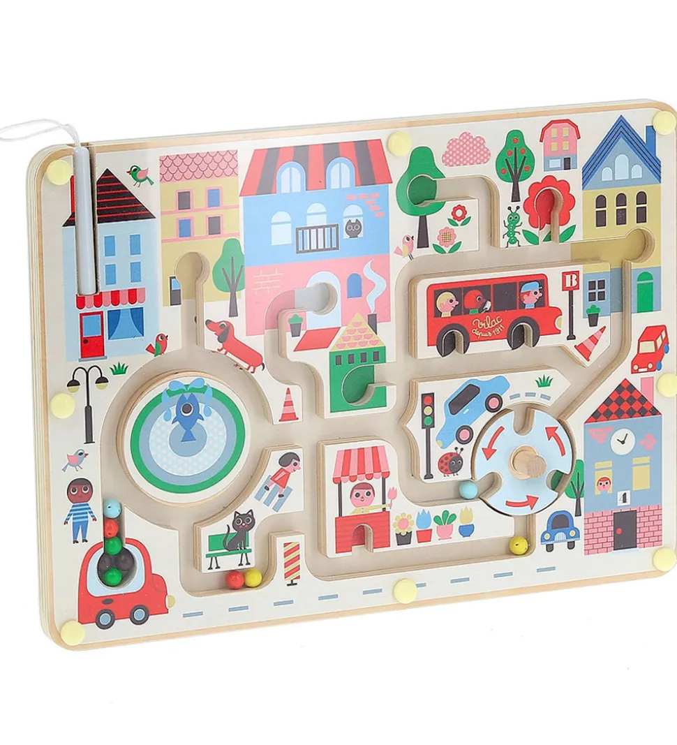 Vilac Magnetisk Labyrint - Træ - Lille By