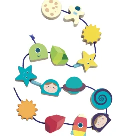 Vilac Træperler - 14 Dele - Rummet & Stjernerne