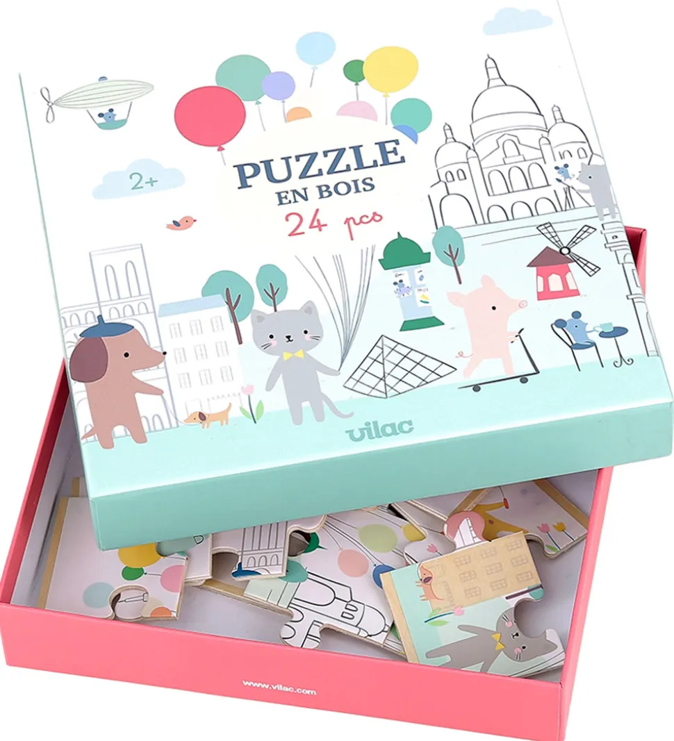 Vilac Træpuslespil - 24 Brikker - Paris
