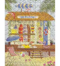 Vissevasse Puslespil - 15x21 cm - 150 Brikker - Little Beach Sho