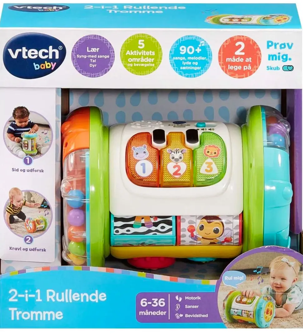 Vtech Aktivitetslegetøj - Dansk - 2-i-1 - Rullende Tromme